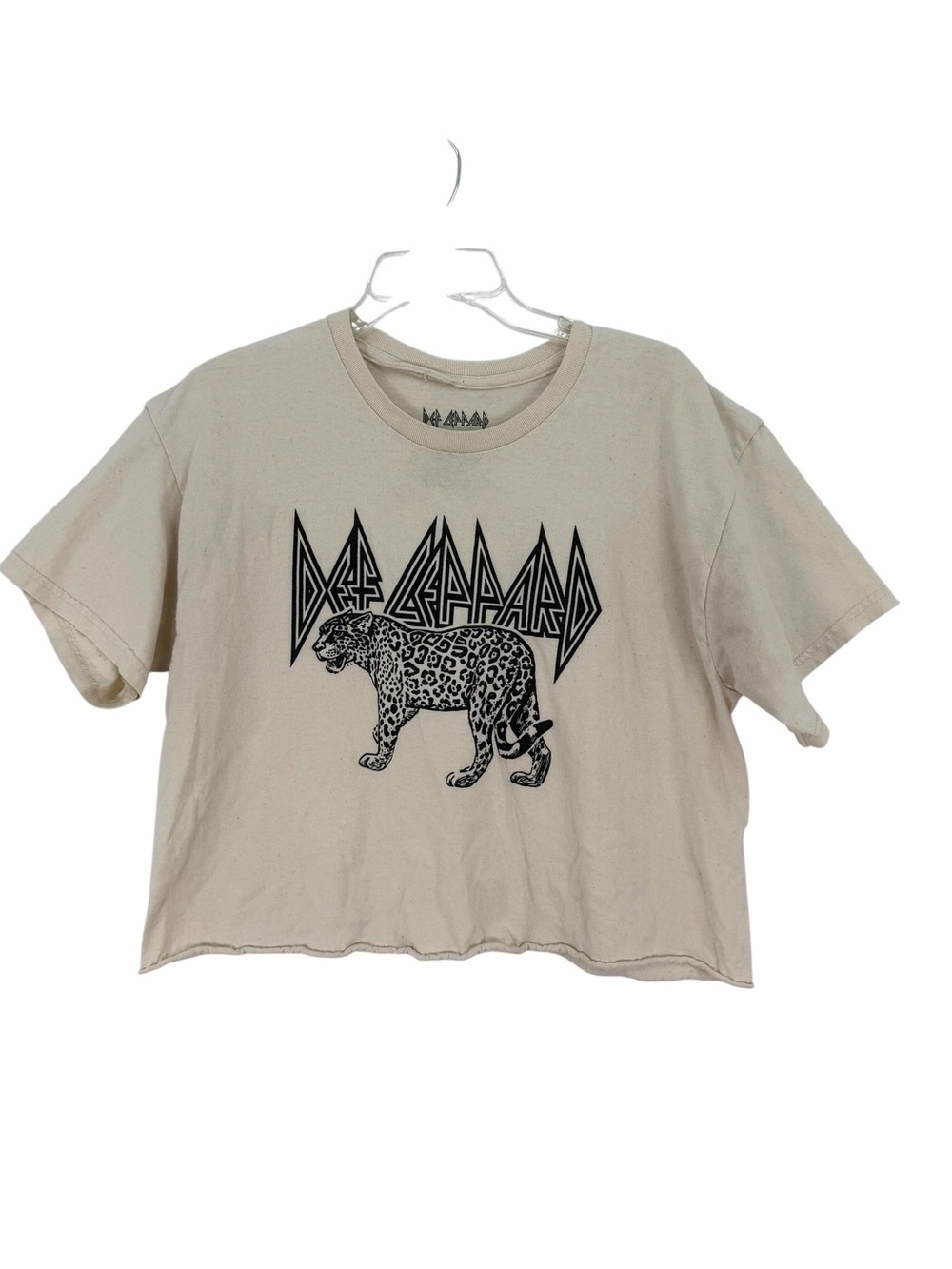 Def Leppard Women's Beige Short Sleeve Graphic Tee